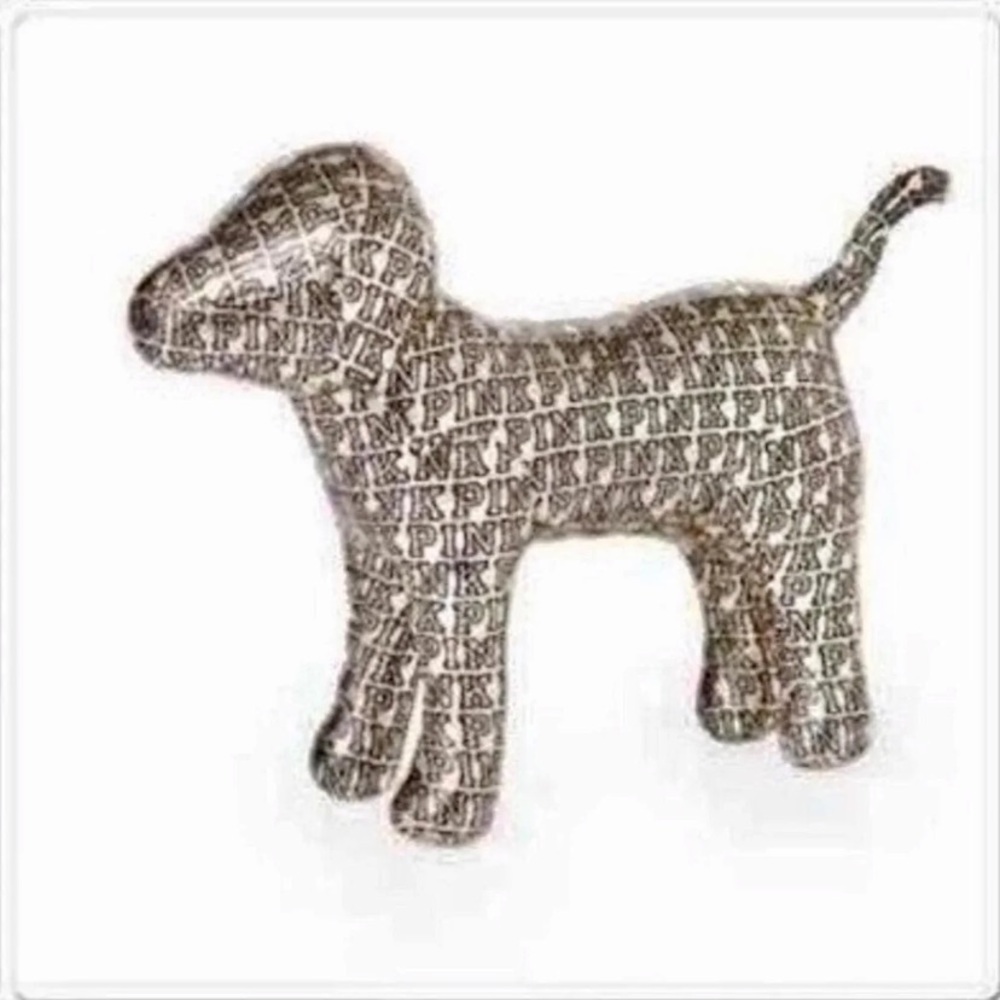 VS PINK Giant Metallic Gold Foil Dog